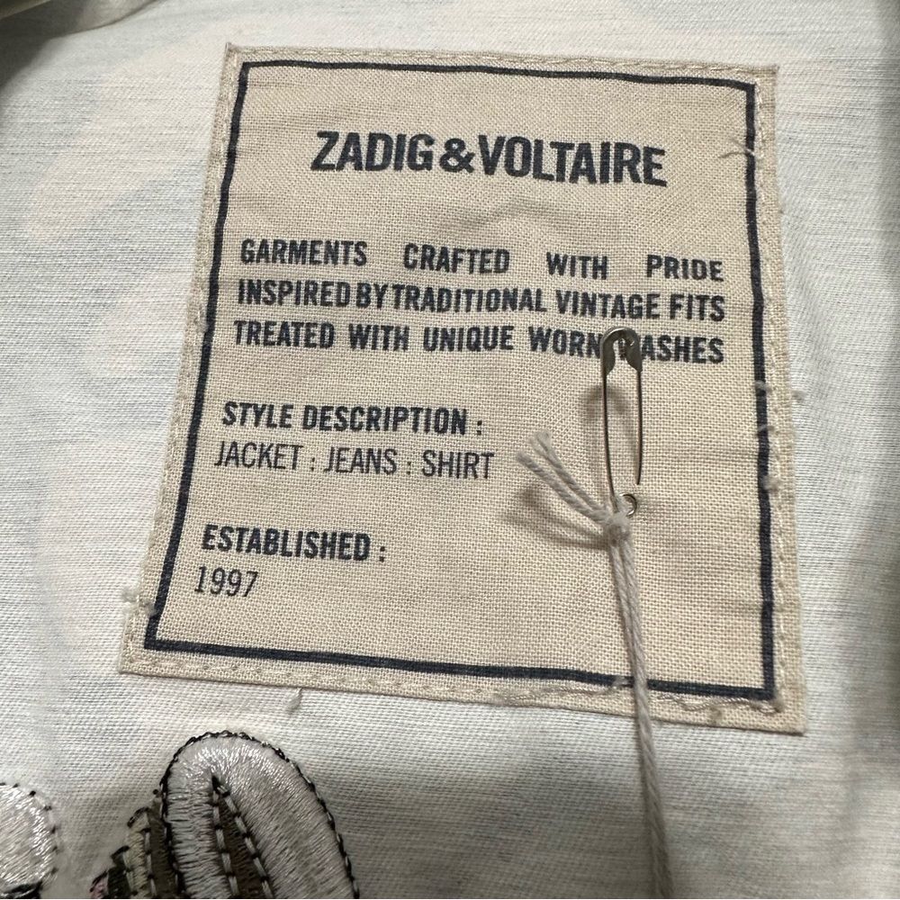 Zadig & Voltaire Kavy Camo Jacket NWT S Cargo Utility Grunge Gorpcore - Picture 10 of 16